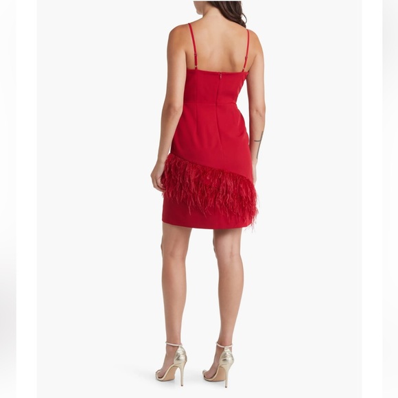 Sam Adelman Feather Hem Sheath Dress women’s size 6 - Picture 2 of 5